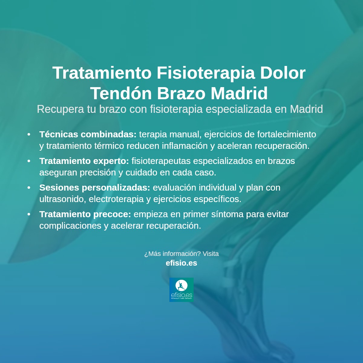 Imagen resumen sobre Dolor de tendón brazo