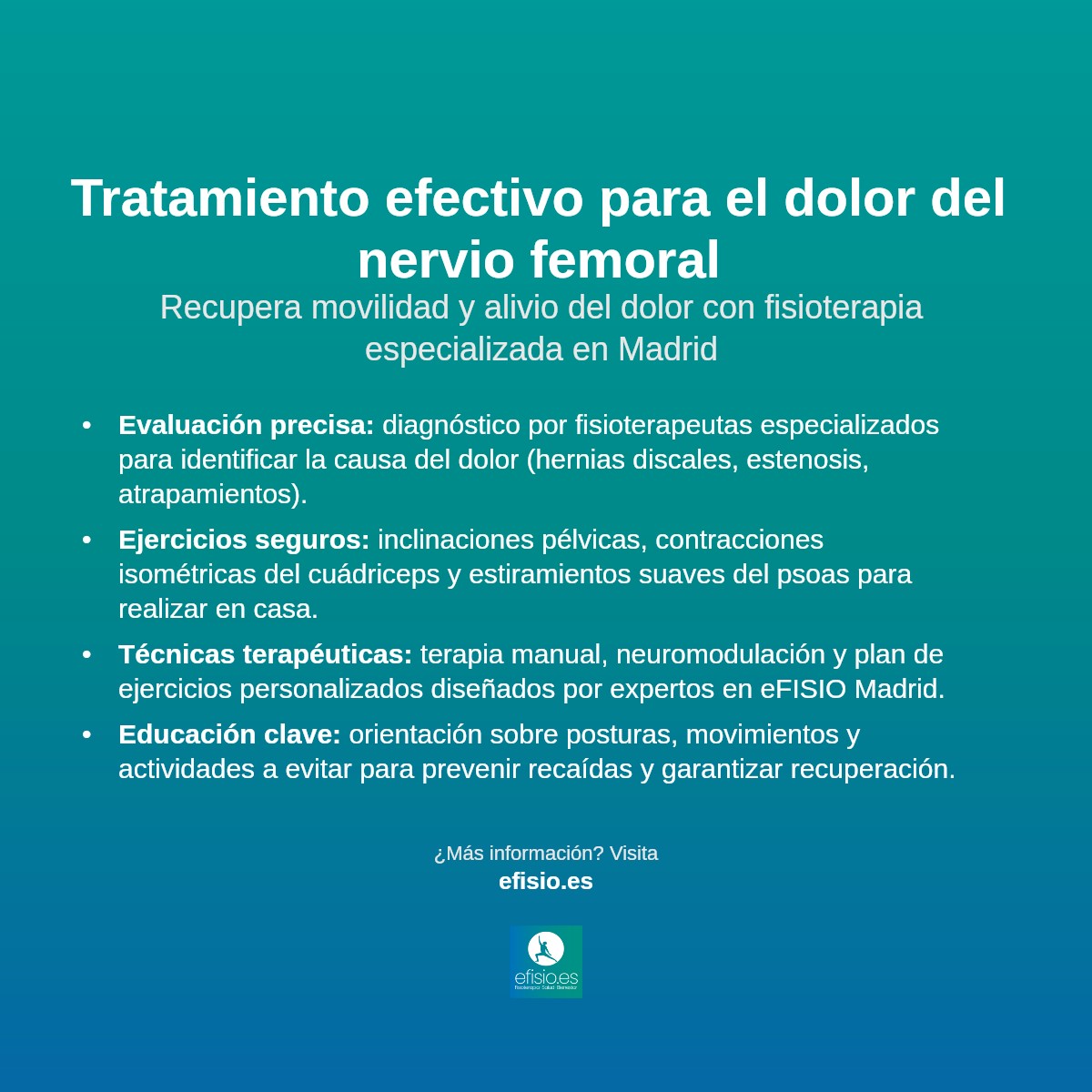 Imagen resumen sobre Dolor del Nervio Femoral