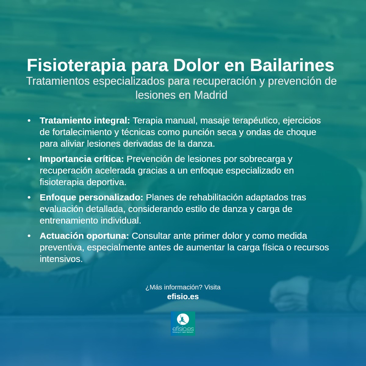Imagen resumen sobre Dolor en bailarines