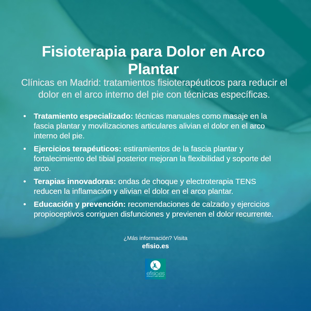 Imagen resumen sobre Dolor en el arco interno del pie