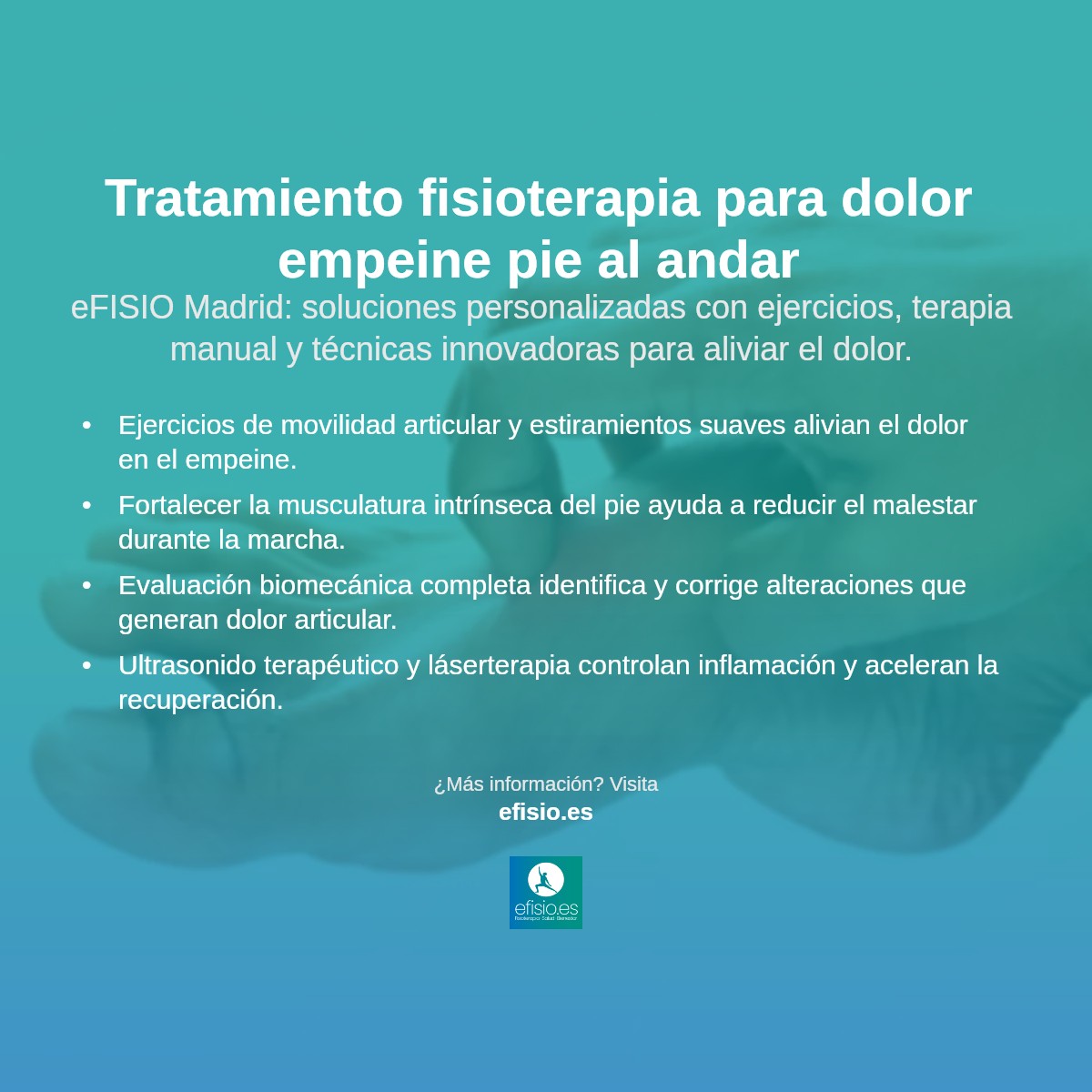 Imagen resumen sobre Dolor en el empeine del pie al andar