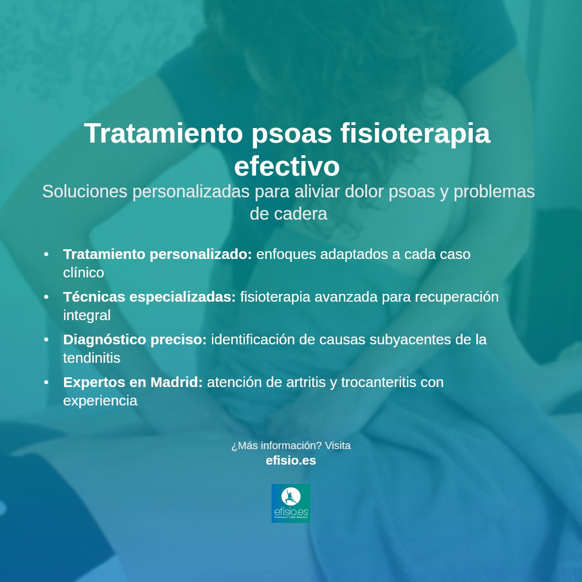 Imagen resumen sobre Dolor en el psoas: Tratamiento con fisioterapia