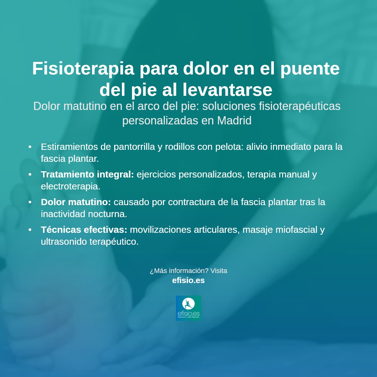 Imagen resumen sobre Dolor en el puente del pie al levantarse