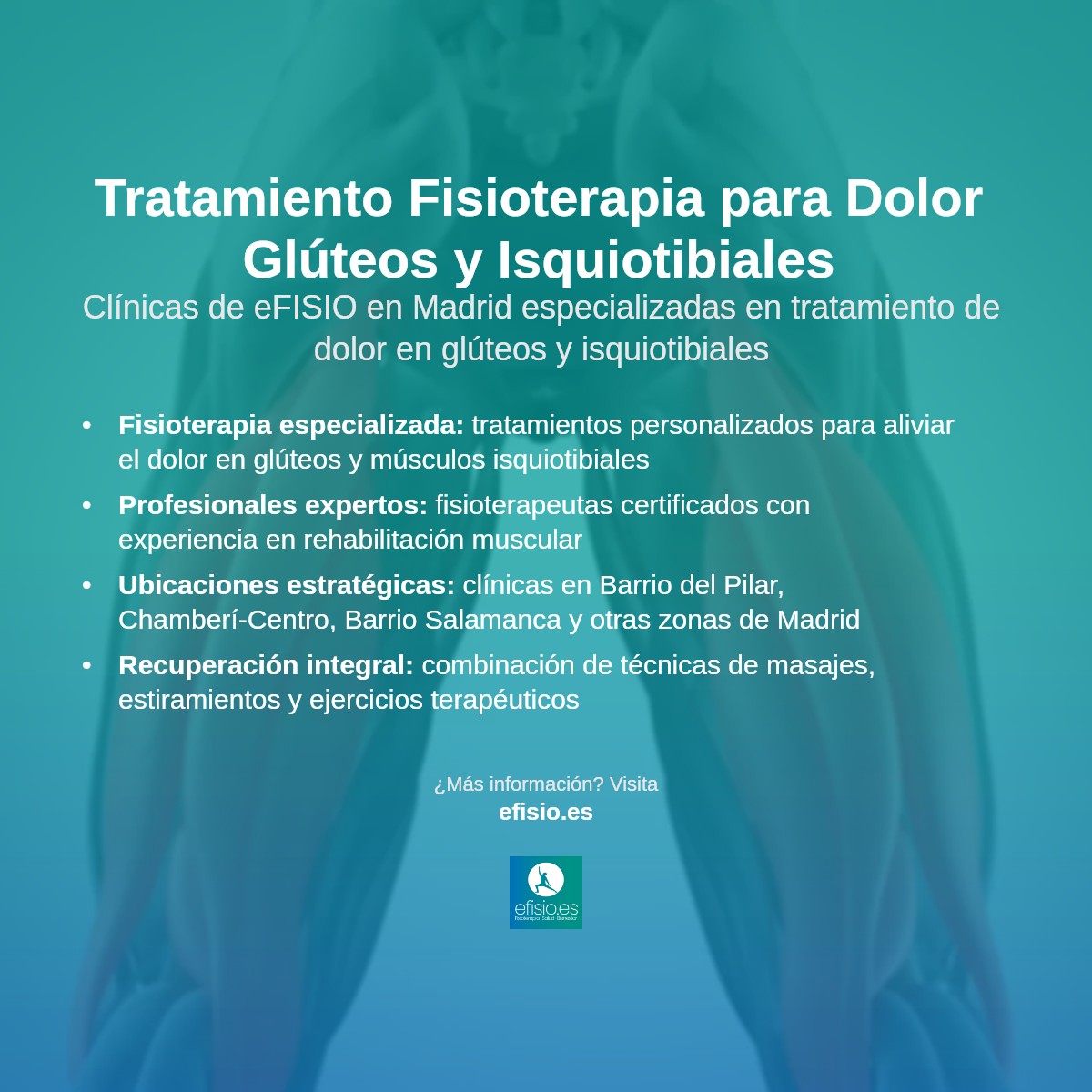 Imagen resumen sobre Dolor en glúteos y músculos isquiotibiales