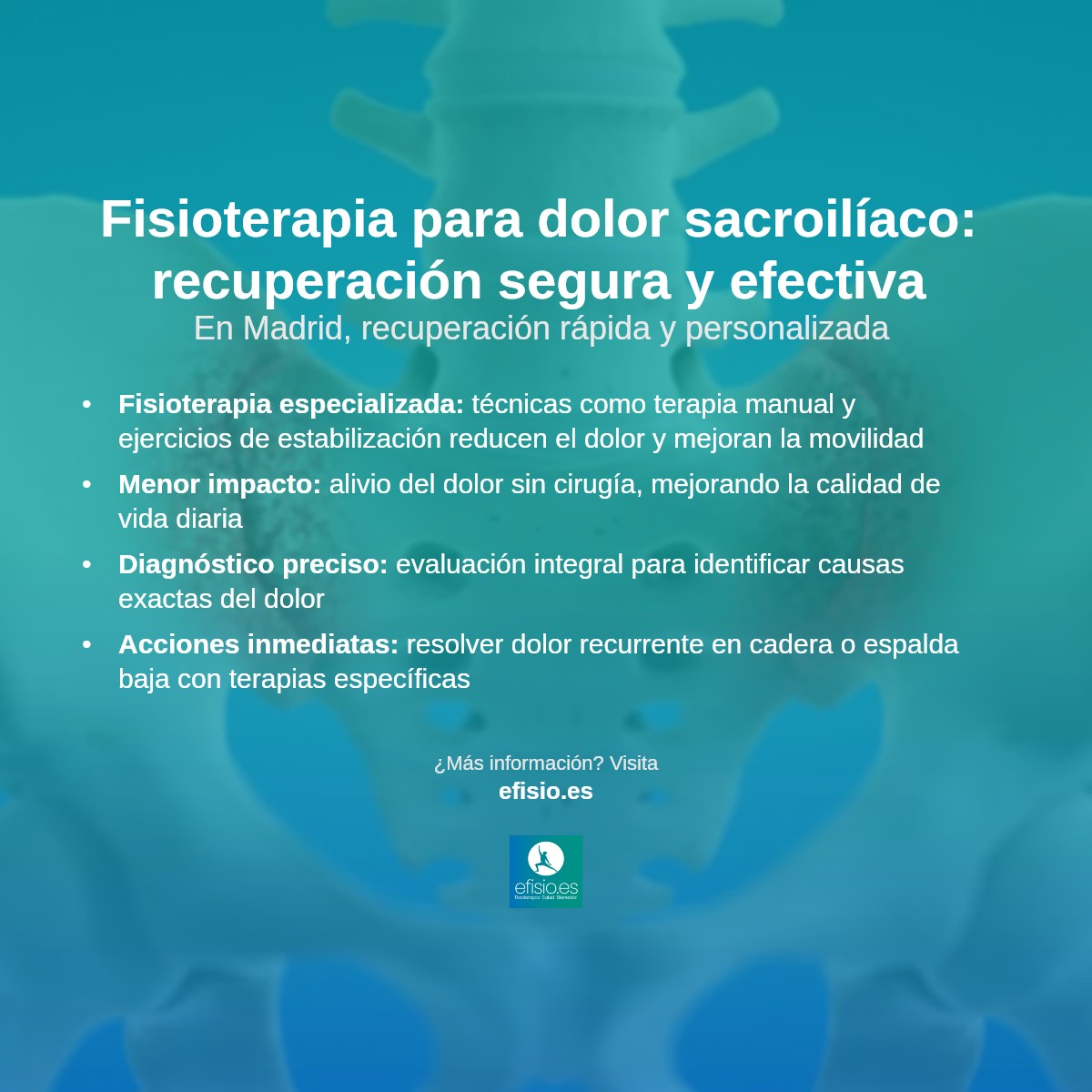 Imagen resumen sobre Dolor en la Articulación Sacroilíaca