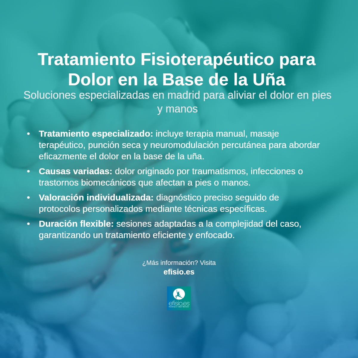 Imagen resumen sobre Dolor en la Base de la Uña (Pies/Manos)