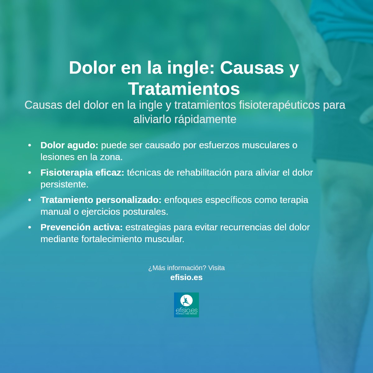 Imagen resumen sobre Dolor en la ingle: Causas y tratamientos