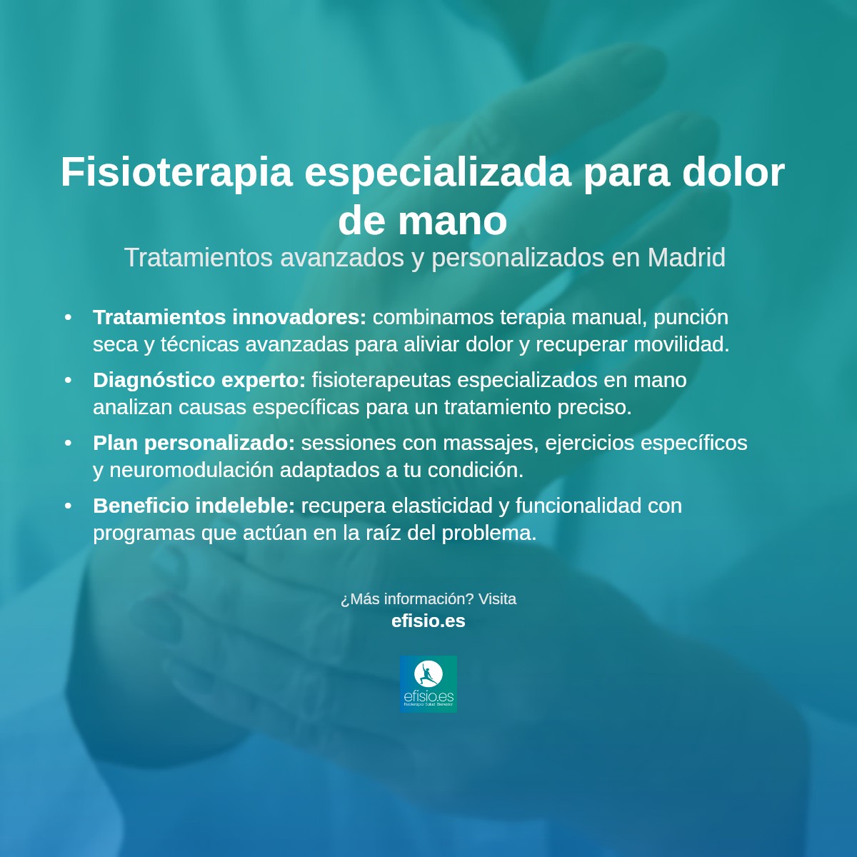 Imagen resumen sobre Dolor en la mano o muñeca