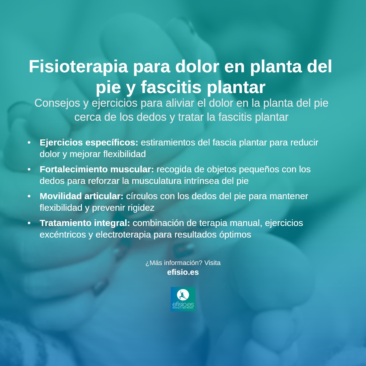 Imagen resumen sobre Dolor en la planta del pie cerca de los dedos