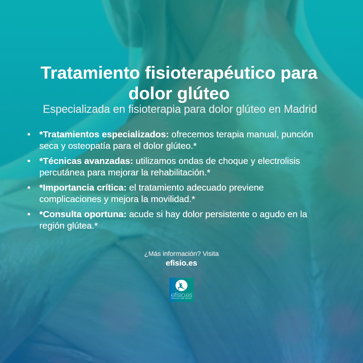 Imagen resumen sobre Dolor en la Región Glútea