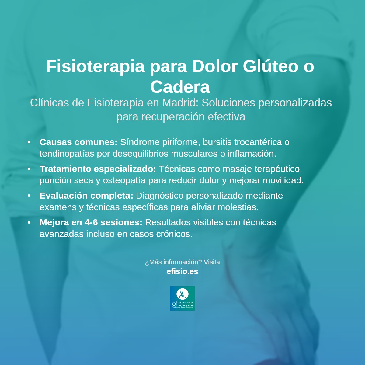 Imagen resumen sobre Dolor en la región glútea o cadera