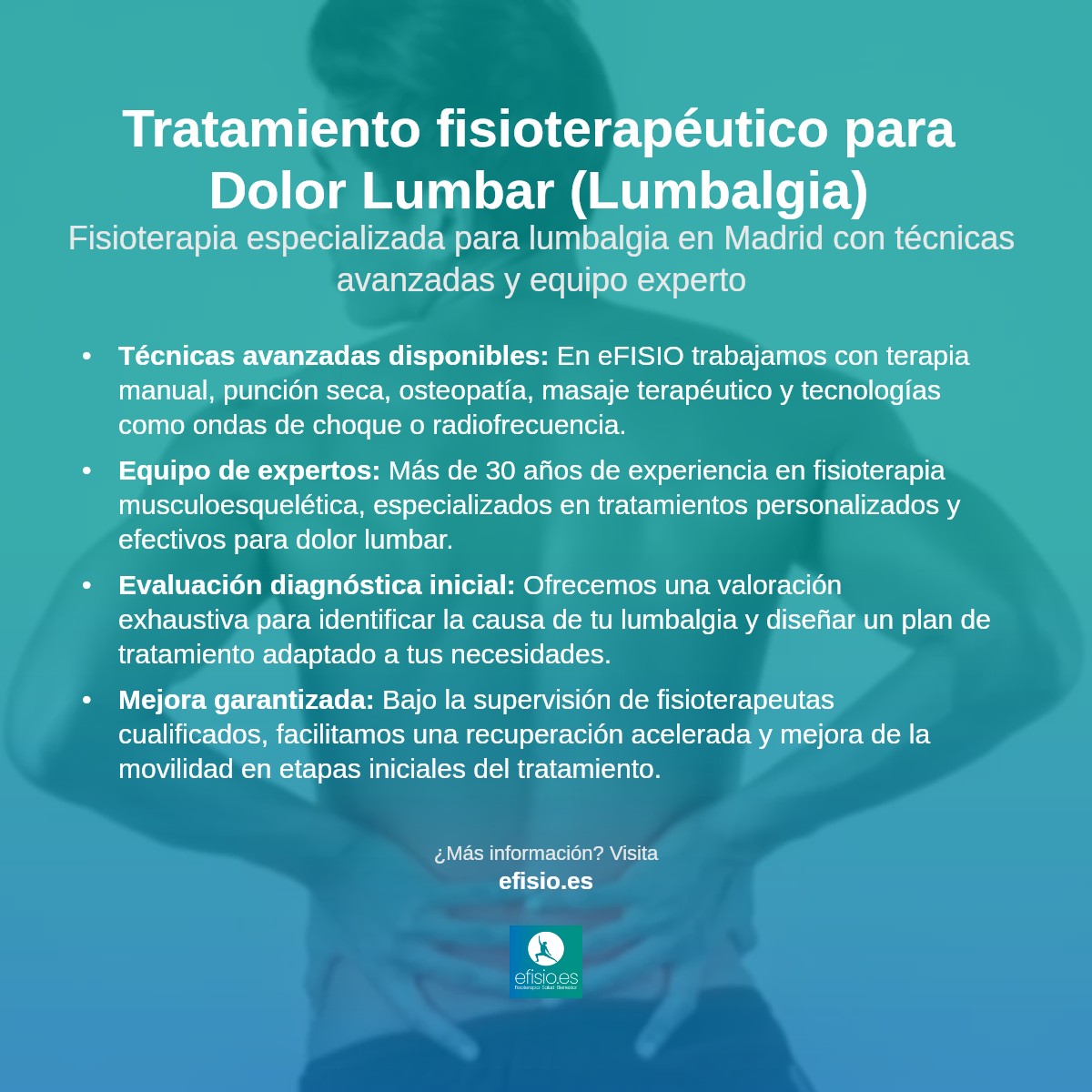 Imagen resumen sobre Dolor Lumbar (Lumbalgia)