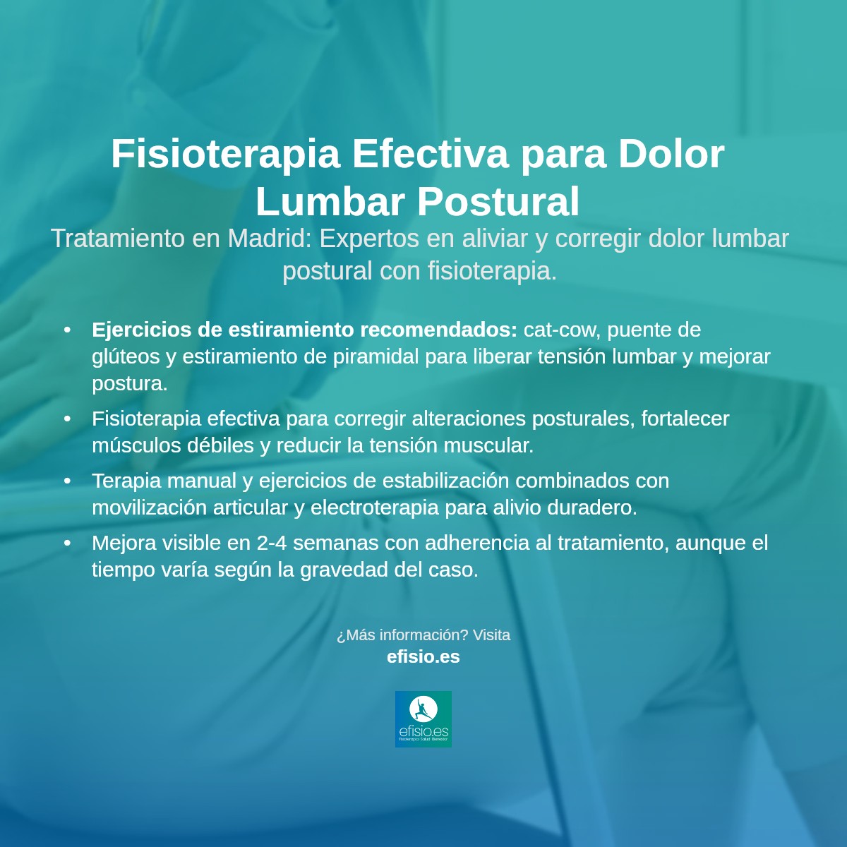 Imagen resumen sobre Dolor Lumbar Postural