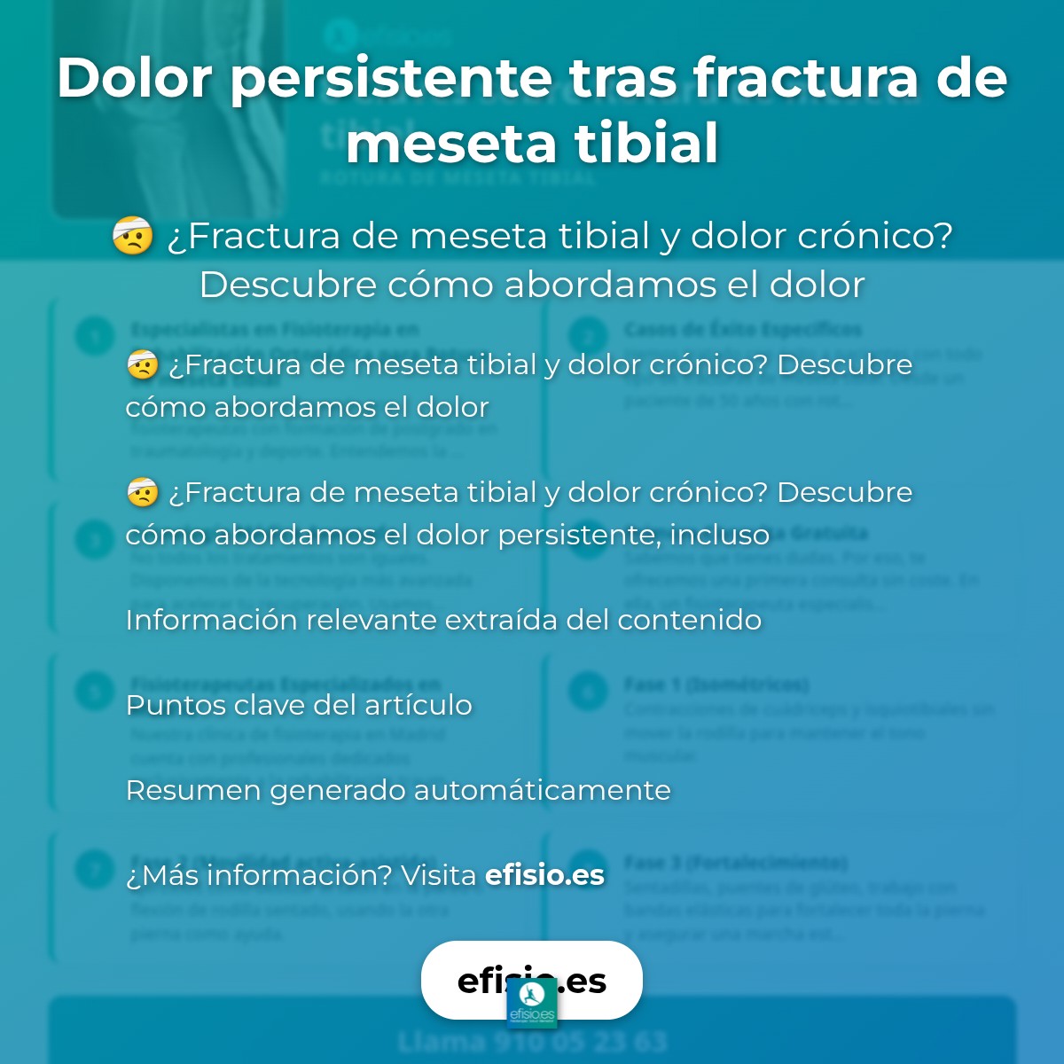 Dolor persistente tras fractura de meseta tibial