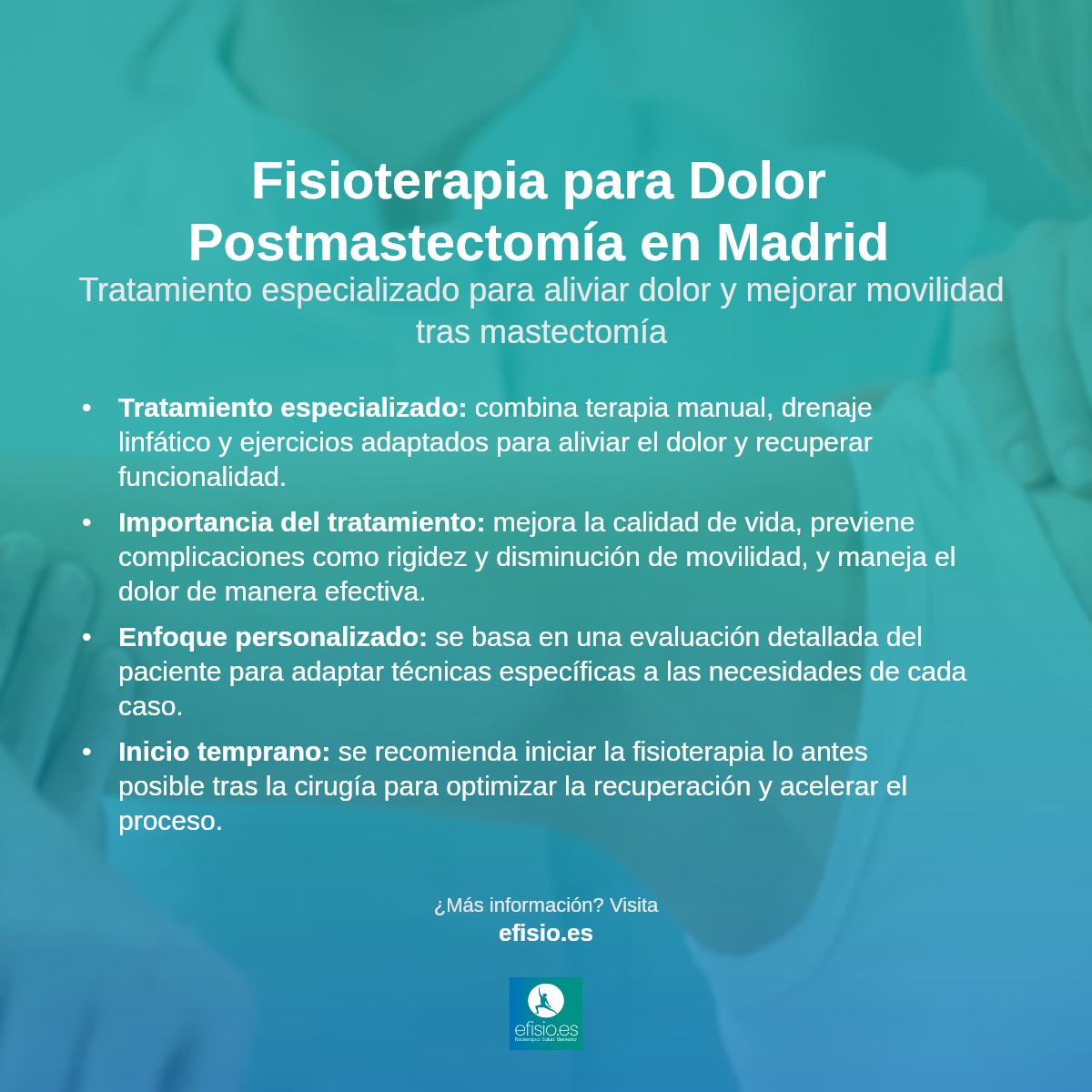 Imagen resumen sobre Dolor Postmastectomía
