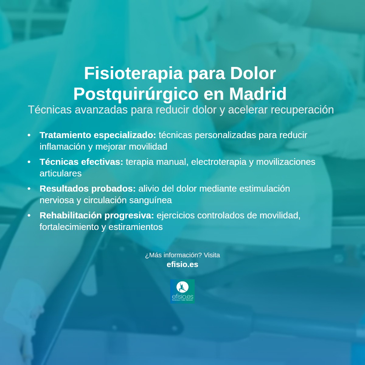 Imagen resumen sobre Dolor postquirúrgico