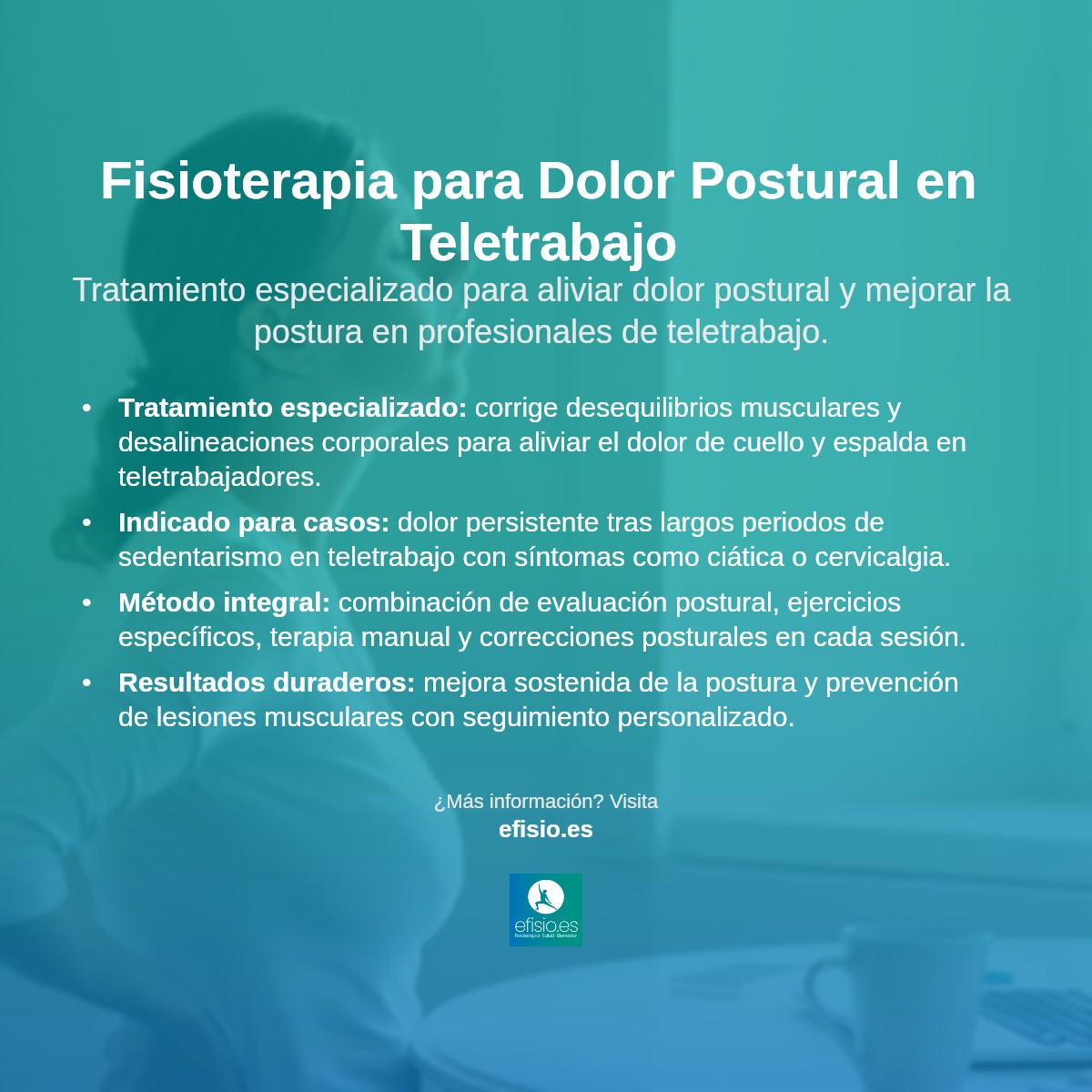 Imagen resumen sobre Dolor postural en teletrabajo