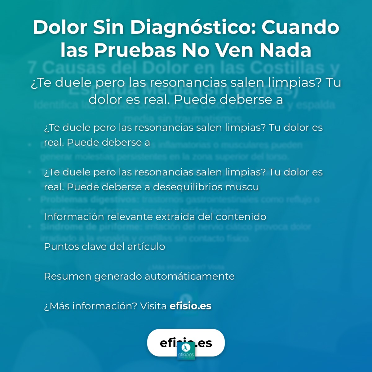 Dolor Sin Diagnóstico: Cuando las Pruebas No Ven Nada