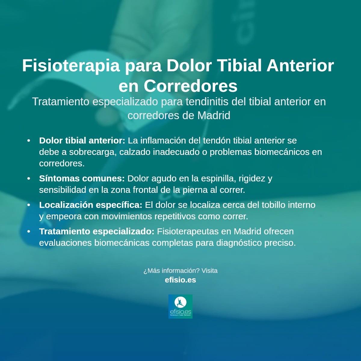 Imagen resumen sobre Dolor tibial anterior al correr