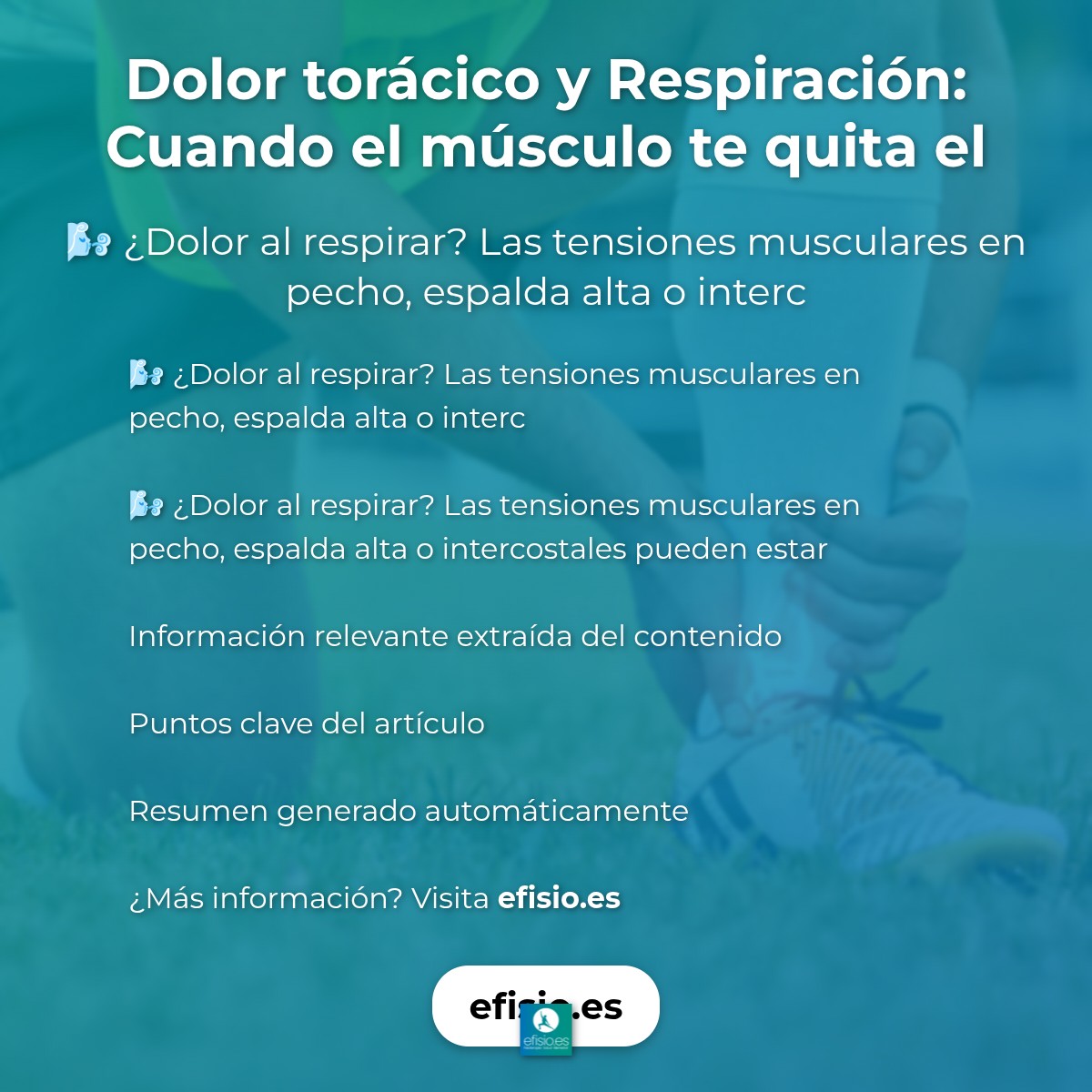 Dolor torácico y Respiración: Cuando el músculo te quita el aire