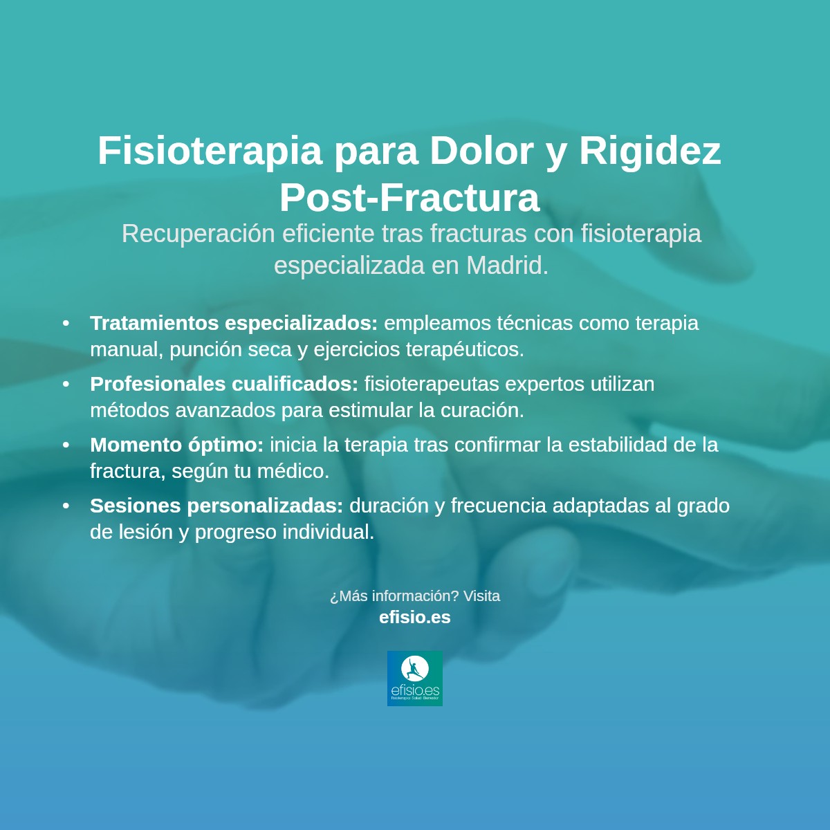 Imagen resumen sobre Dolor y Rigidez Post-Fractura
