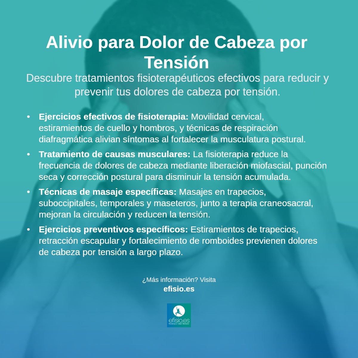 Imagen resumen sobre Dolores de cabeza por tensión