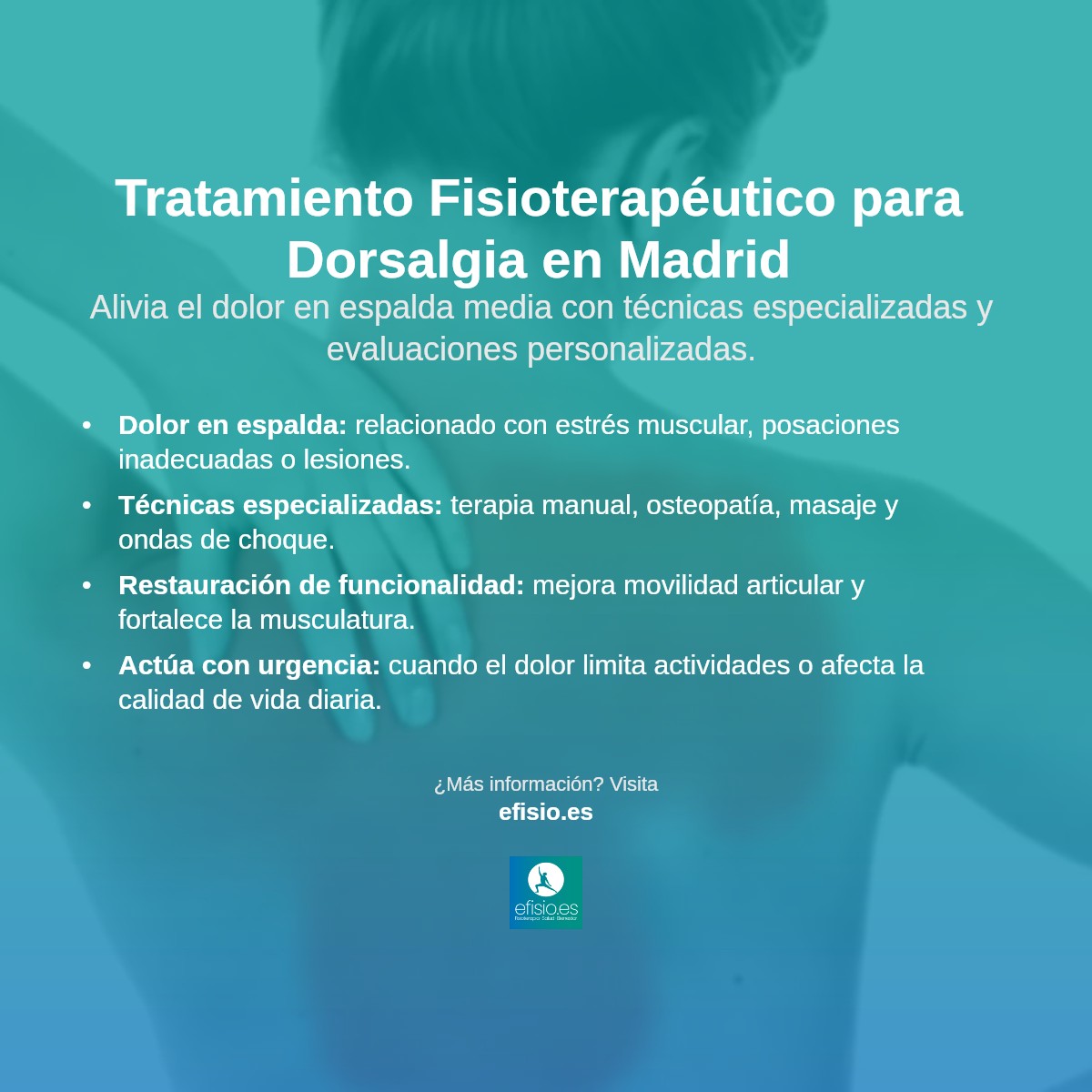 Imagen resumen sobre Dorsalgia (Dolor en la Espalda Media)