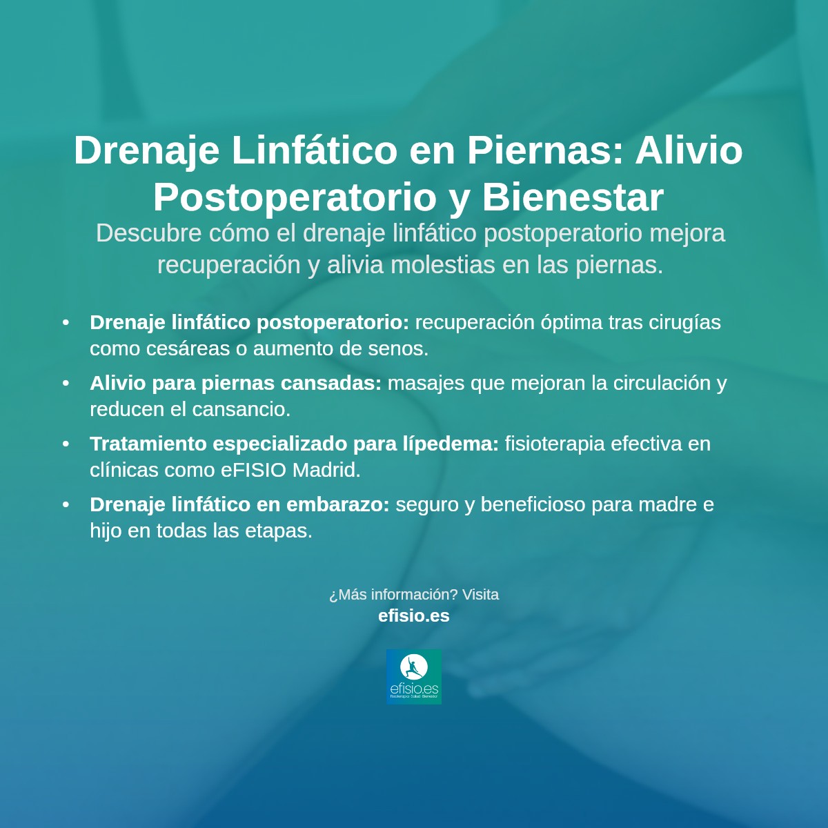 Imagen resumen sobre Drenaje Linfático en Piernas