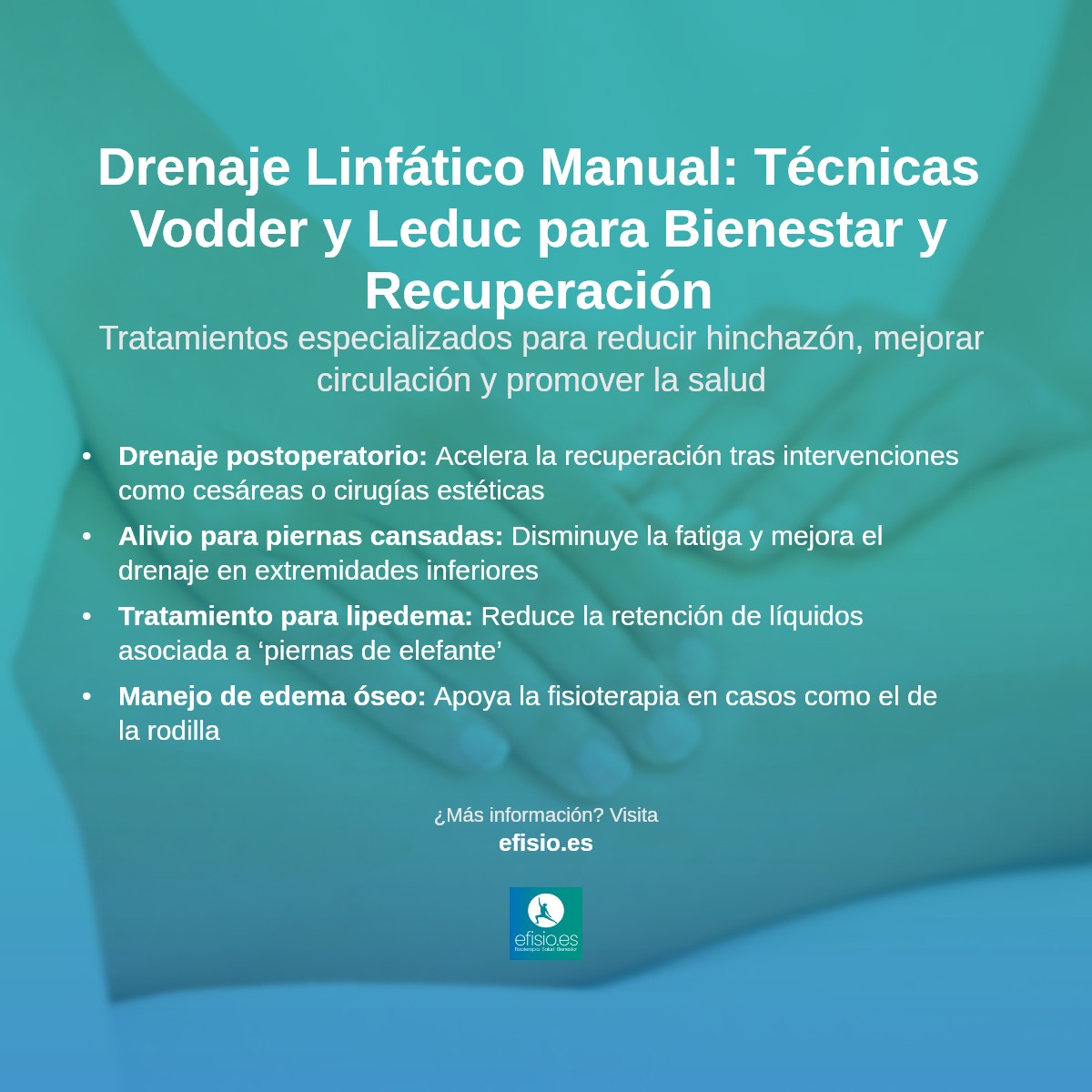 Imagen resumen sobre Drenaje Linfático Manual DLM, Tratamientos, Vodder, Leduc