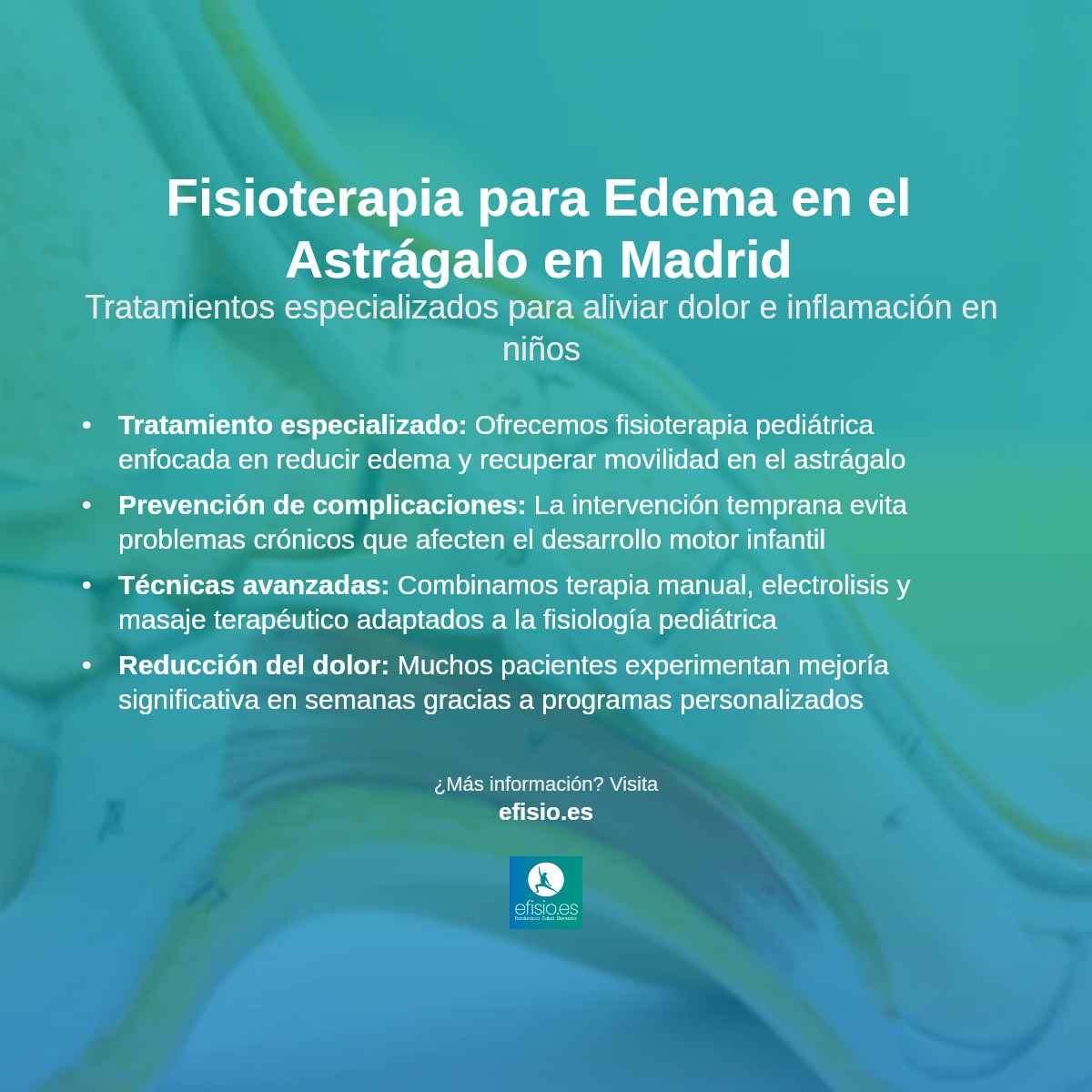 Imagen resumen sobre Edema en el astrágalo