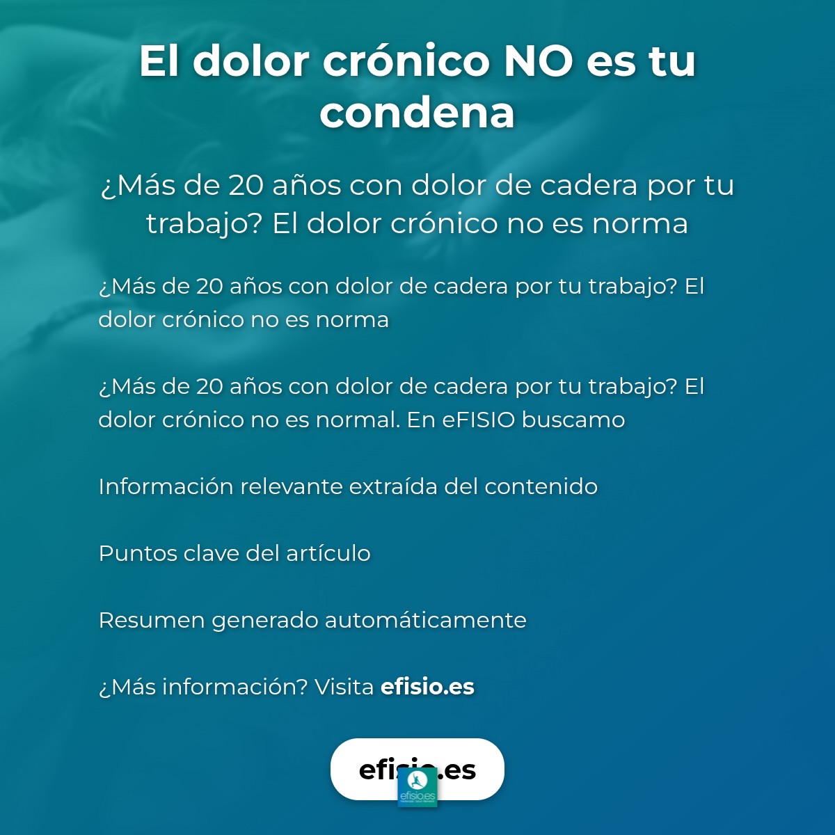 El dolor crónico NO es tu condena