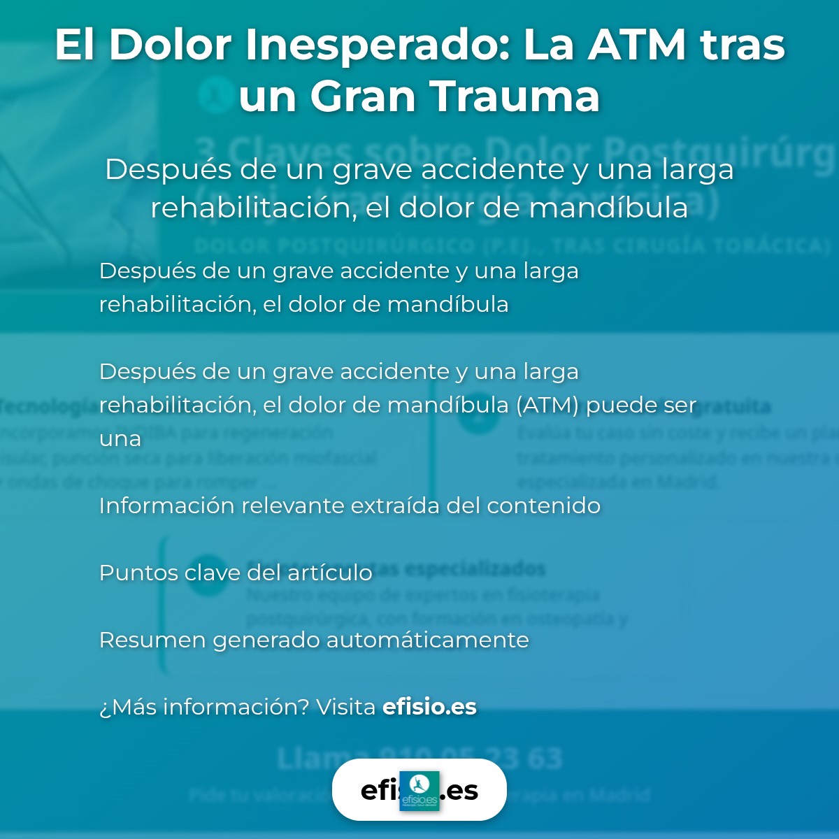 El Dolor Inesperado: La ATM tras un Gran Trauma