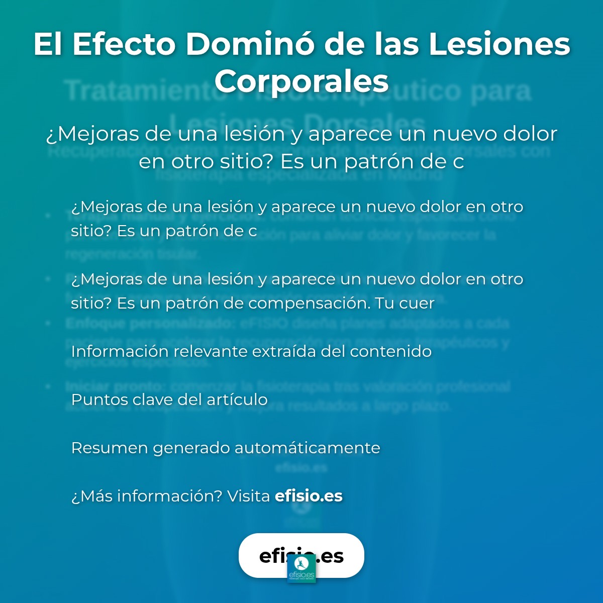 El Efecto Dominó de las Lesiones Corporales
