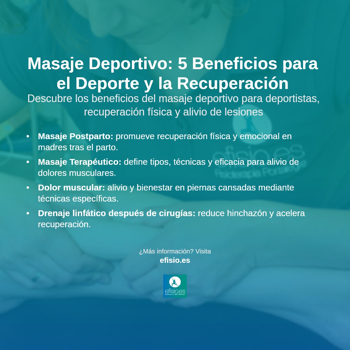 Imagen resumen sobre El Masaje deportivo: 5 Beneficios y cómo puede ayudarle a volver al juego