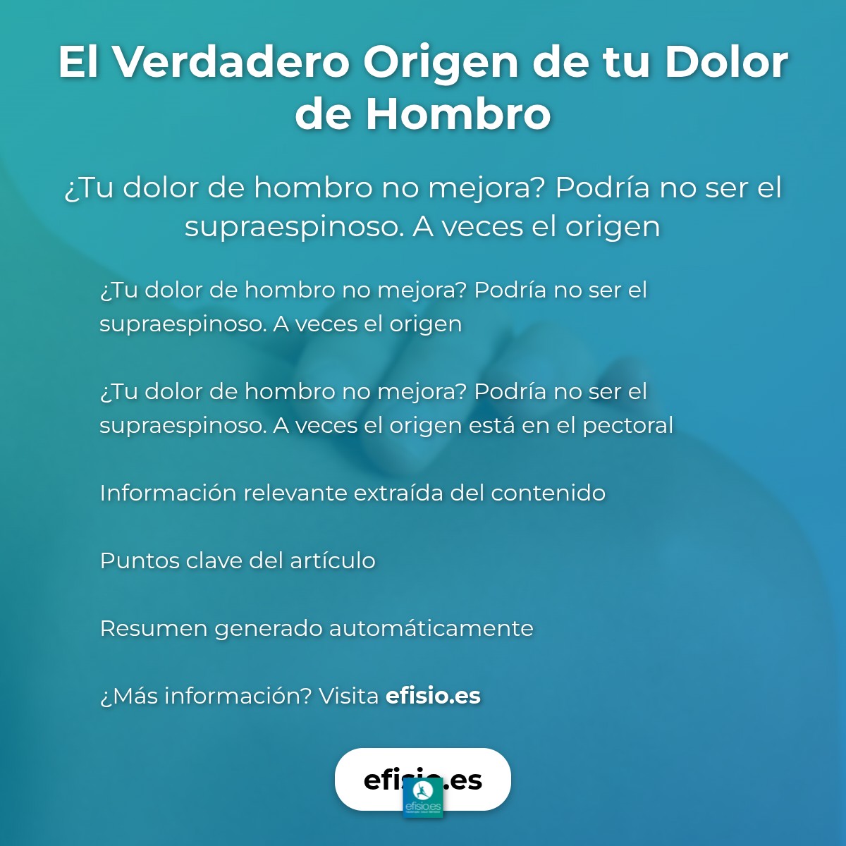 El Verdadero Origen de tu Dolor de Hombro