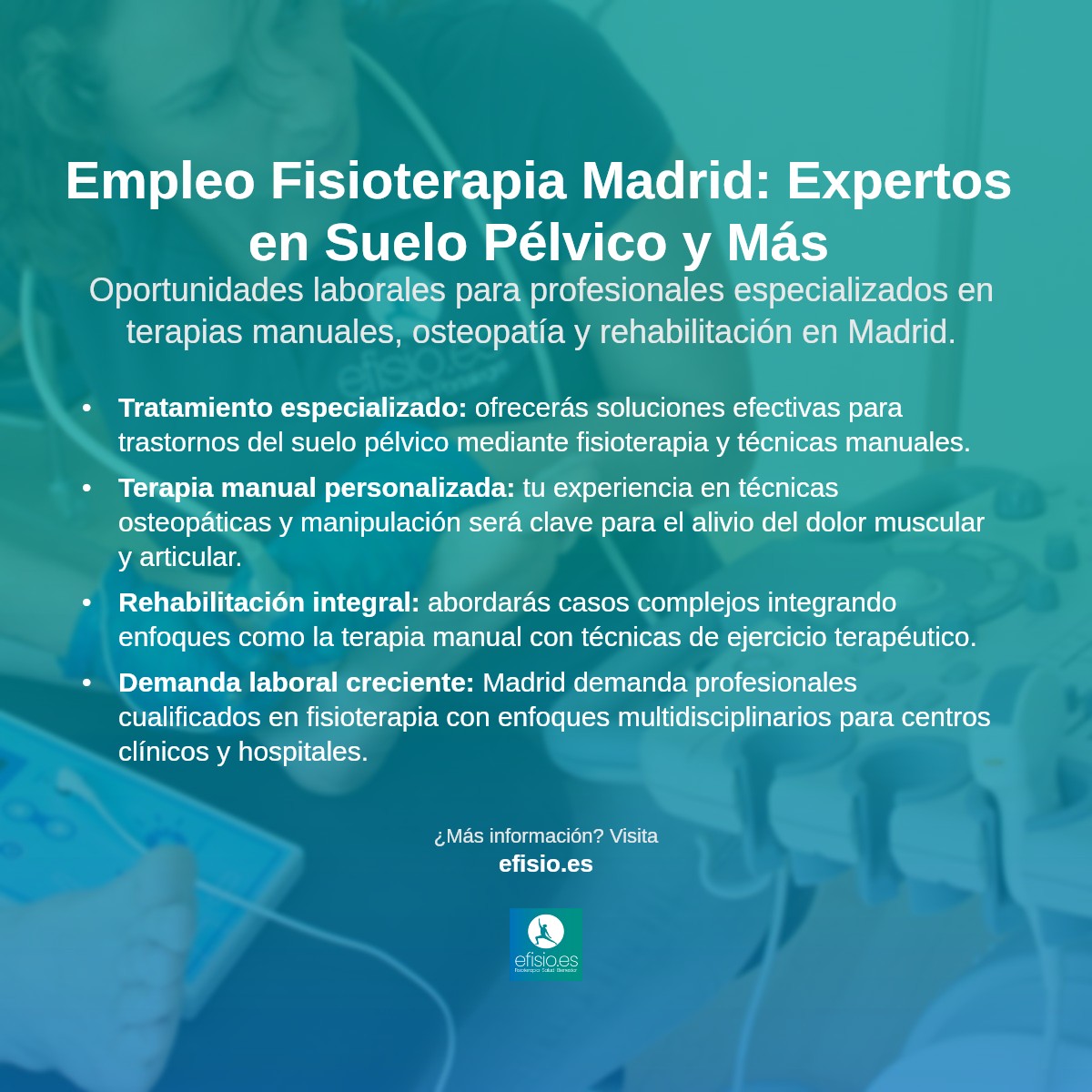 Imagen resumen sobre Empleo Fisioterapia Madrid
