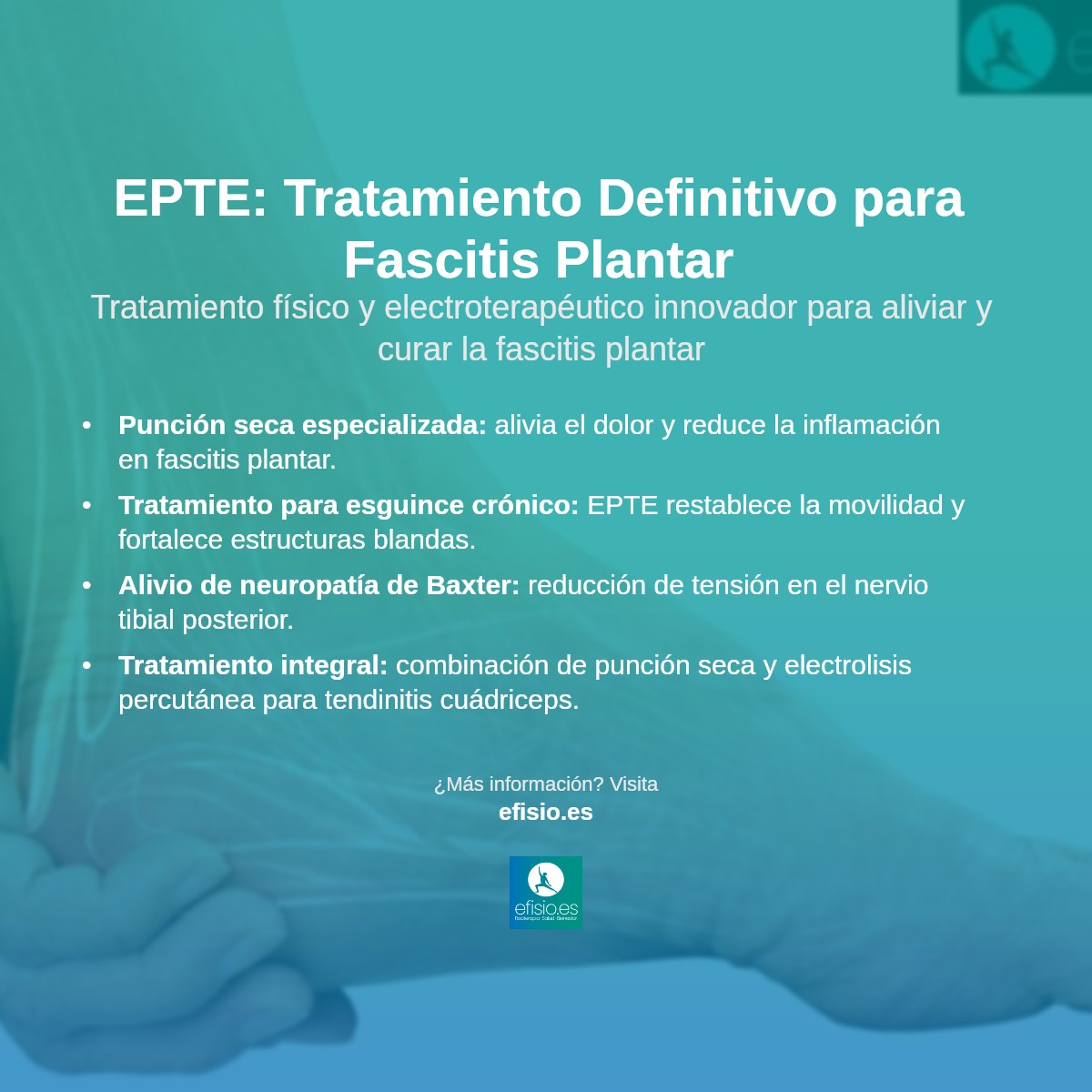 Imagen resumen sobre EPTE para fascitis plantar: El tratamiento definitivo