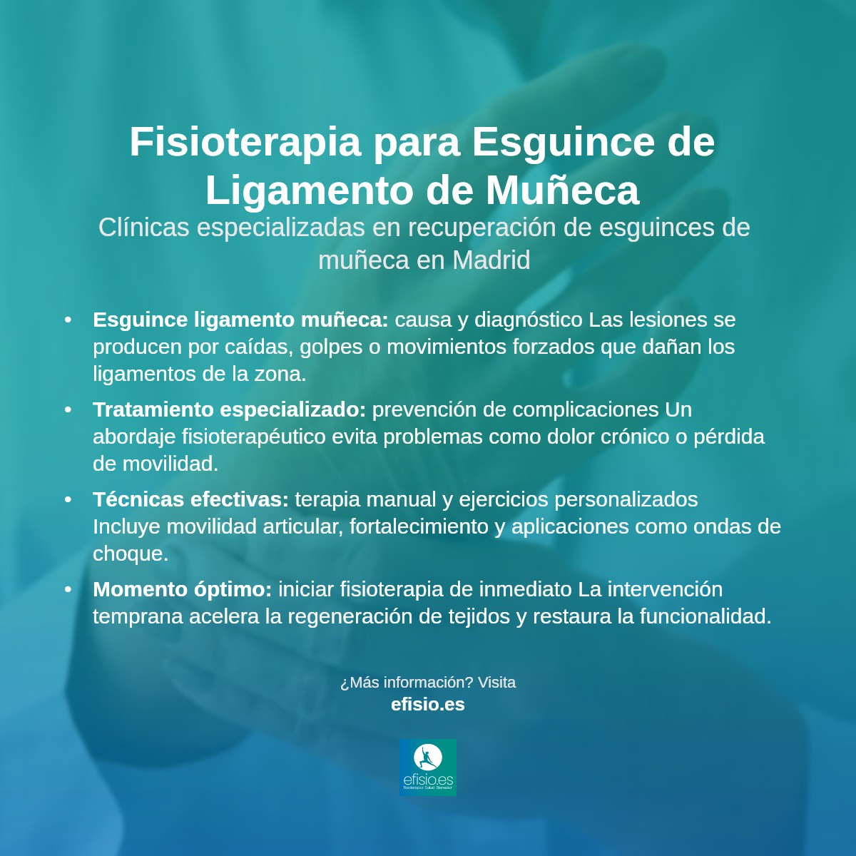 Imagen resumen sobre Esguince de Ligamento de Muñeca