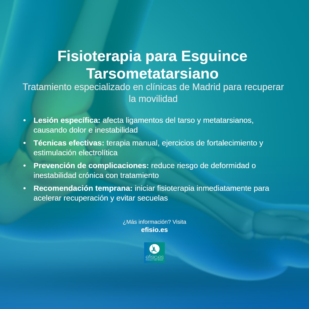 Imagen resumen sobre Esguince de Ligamento Tarsometatarsiano