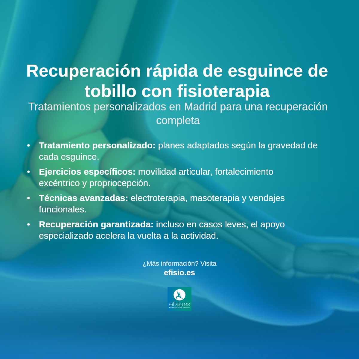 Imagen resumen sobre Esguince de Ligamentos del Tobillo