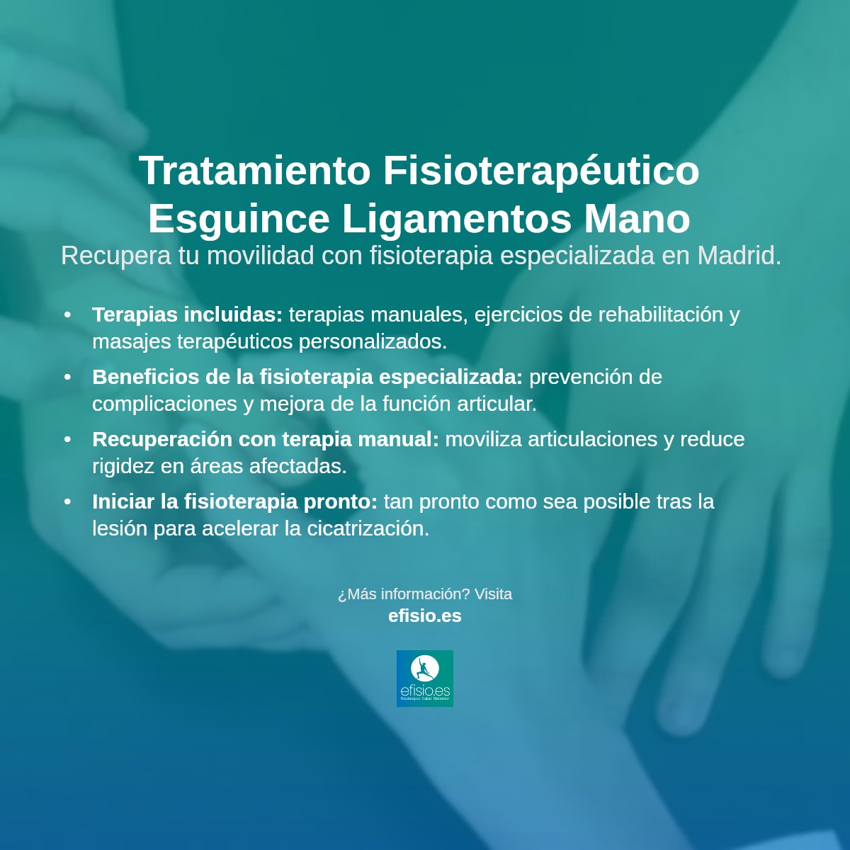 Imagen resumen sobre Esguince de Ligamentos en la Mano