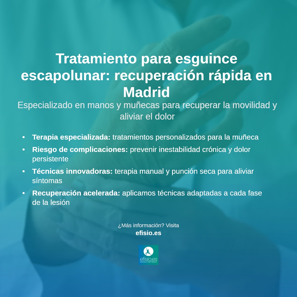 Imagen resumen sobre Esguince del Ligamento Escapolunar (Muñeca)