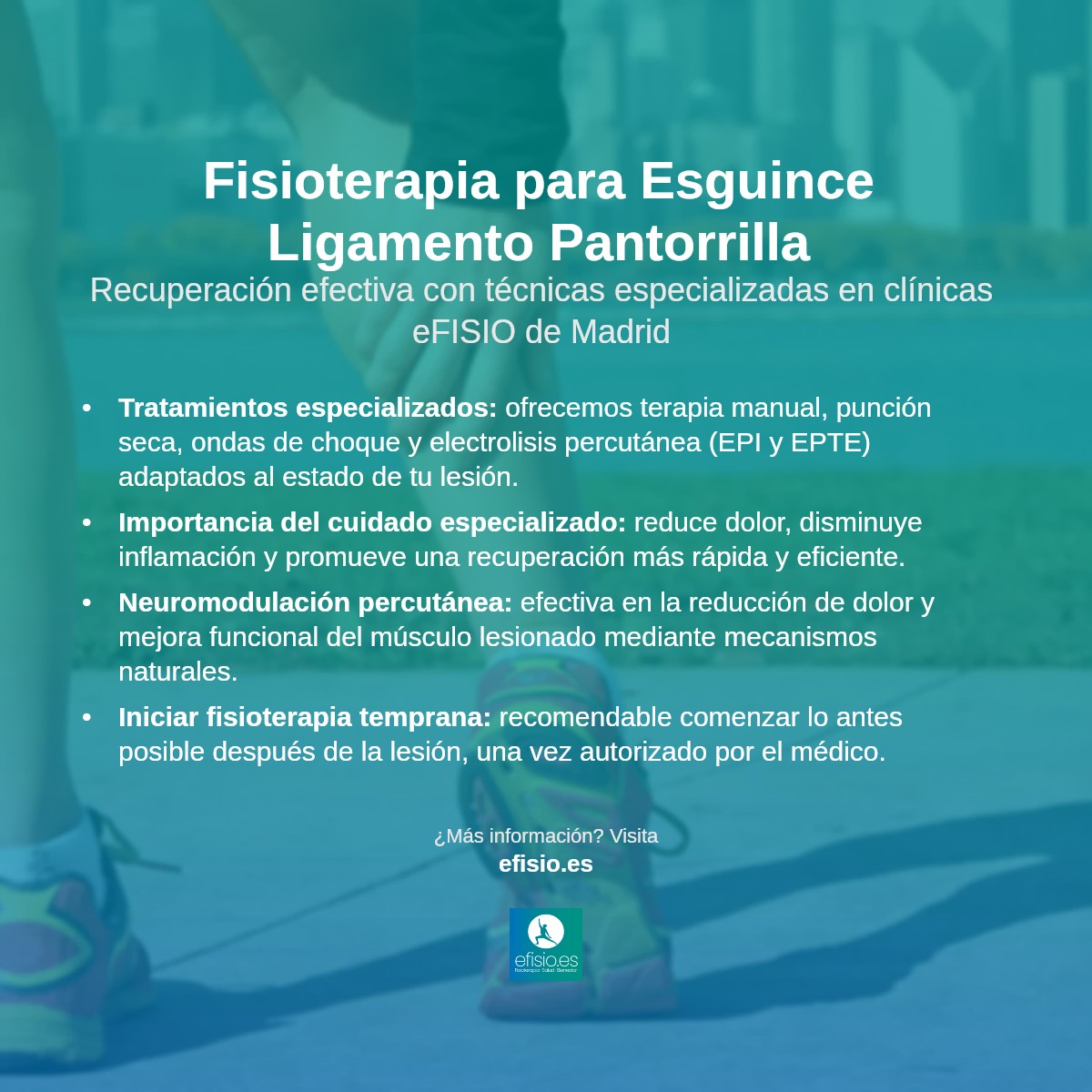 Imagen resumen sobre Esguince/lesión del Ligamento de la Pantorrilla