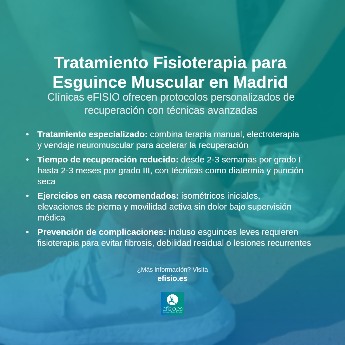 Imagen resumen sobre Esguince muscular