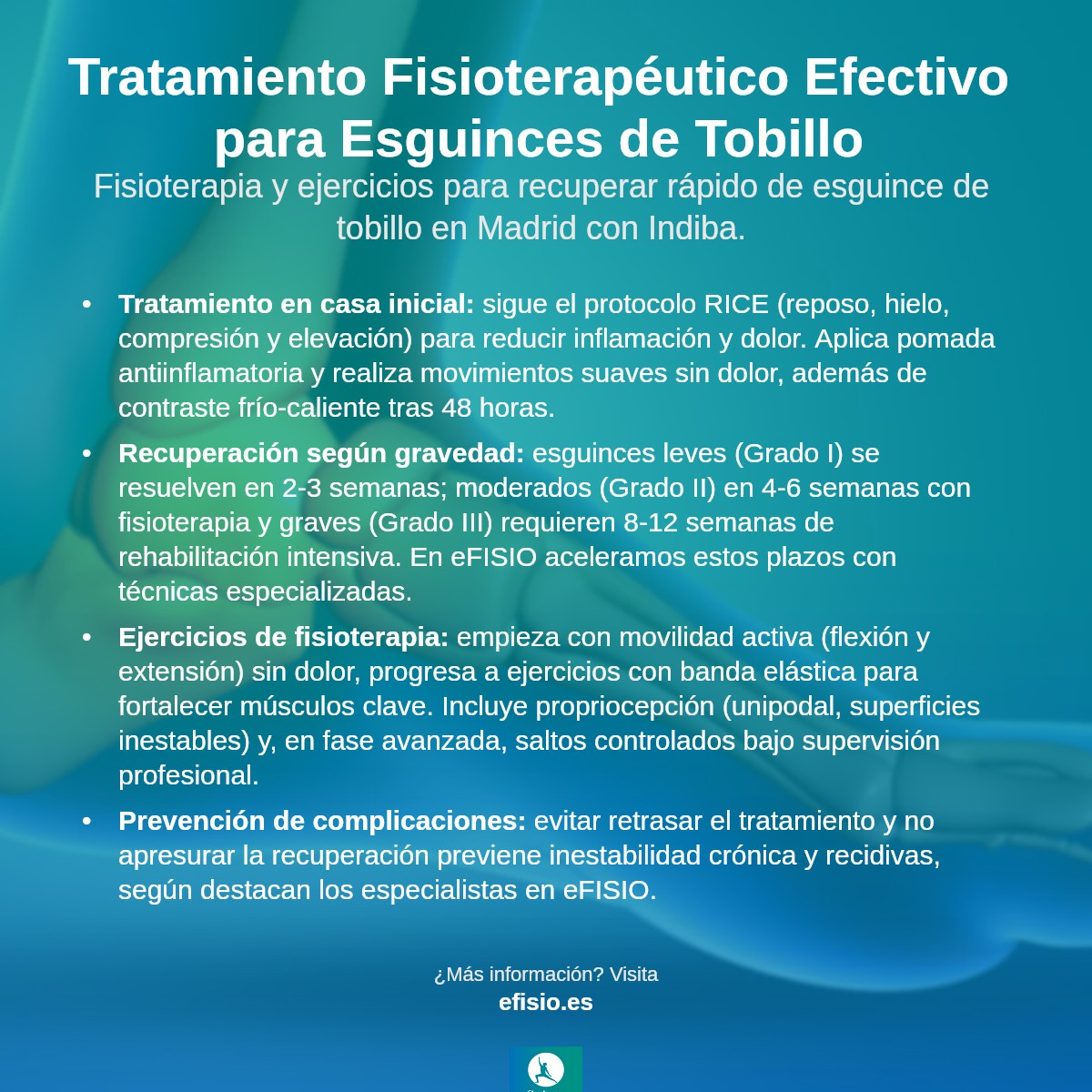 Imagen resumen sobre Esguinces de Tobillo