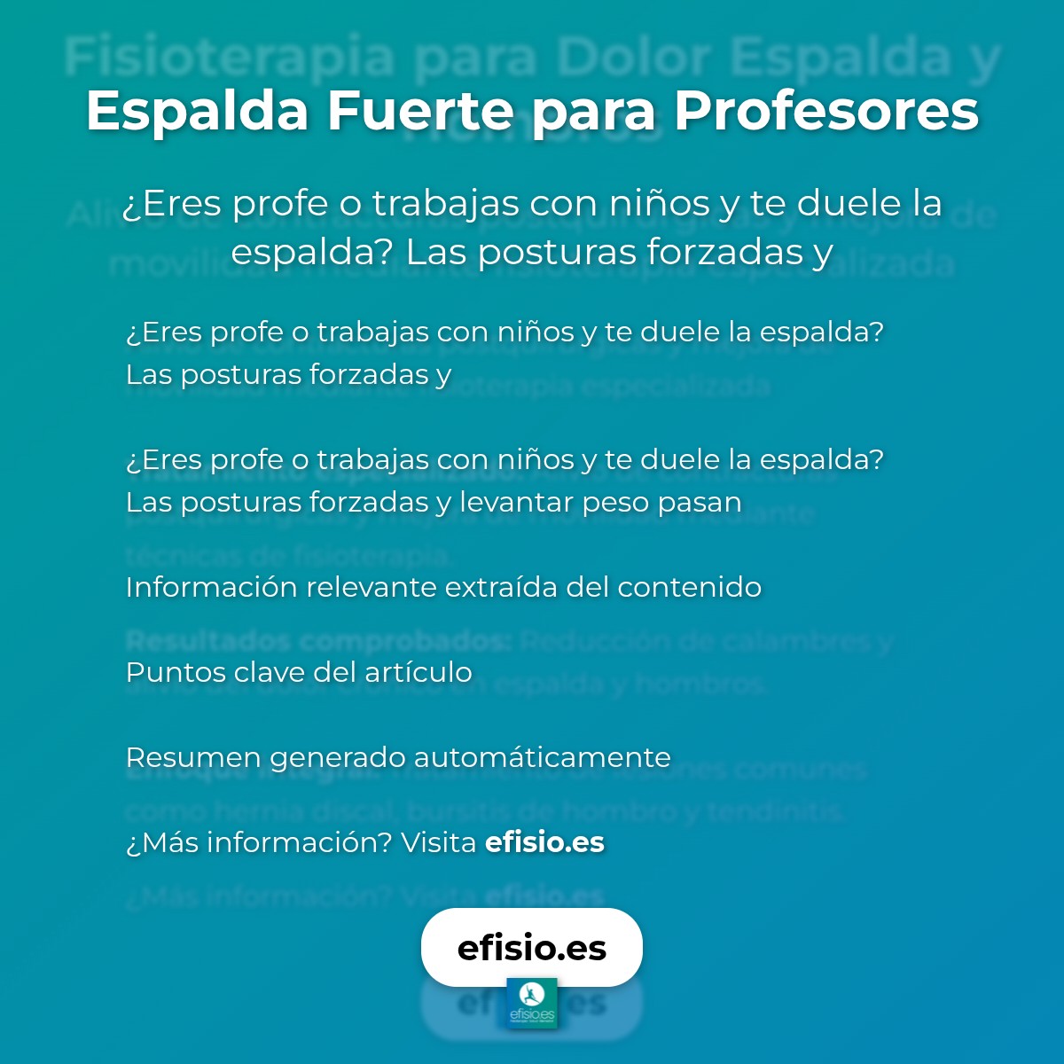 Espalda Fuerte para Profesores