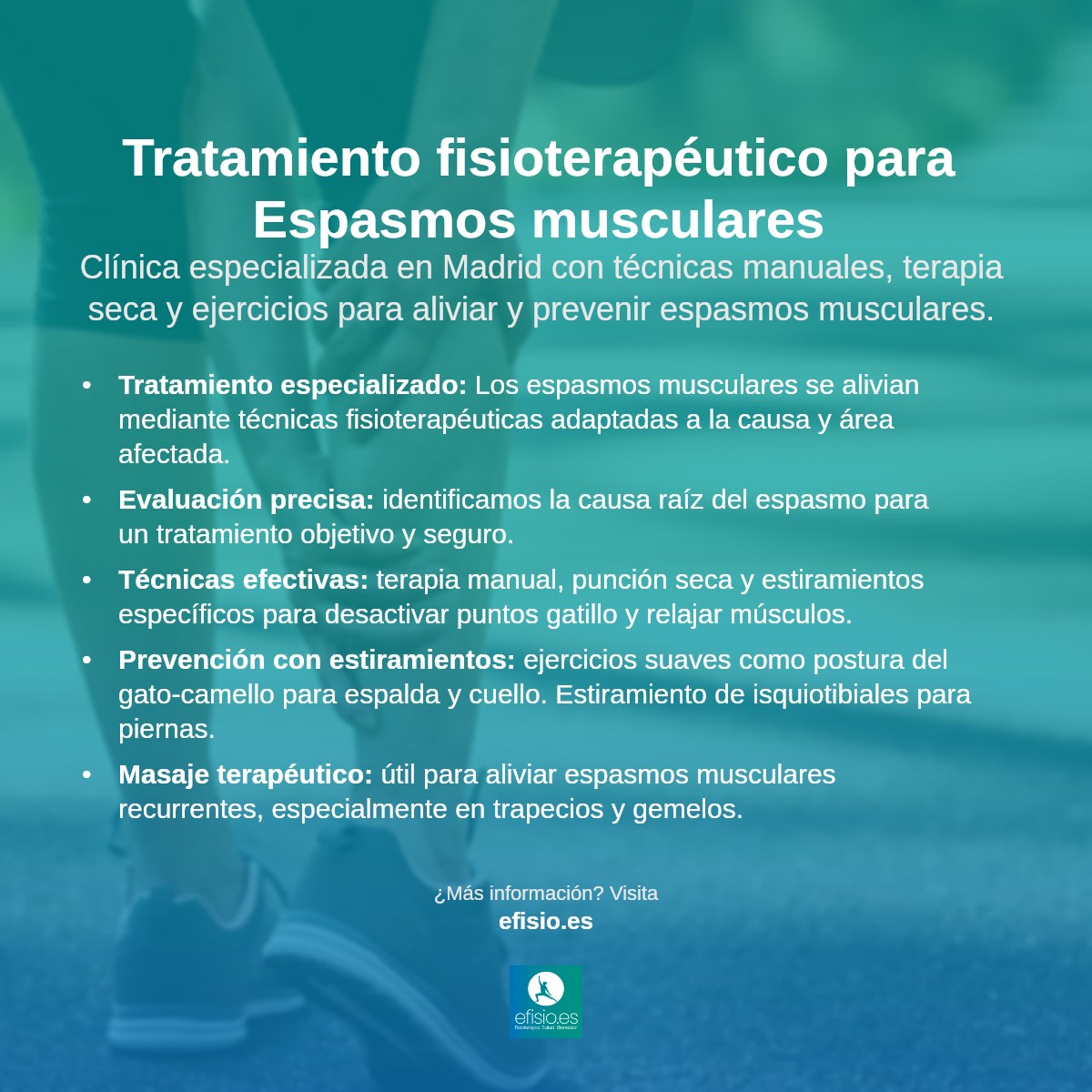 Imagen resumen sobre Espasmos musculares