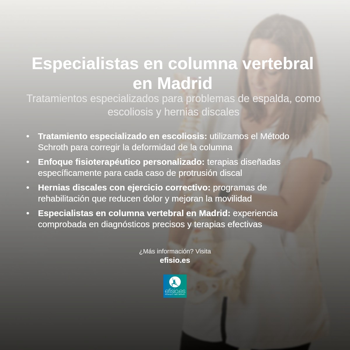 Imagen resumen sobre Especialistas en columna vertebral en Madrid