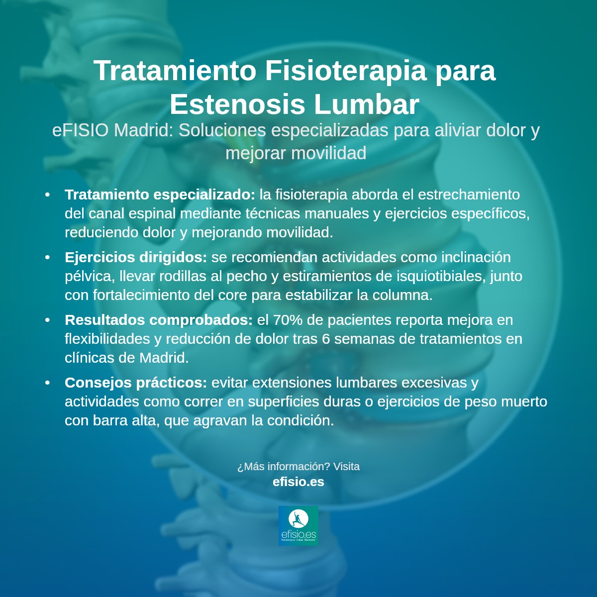 Imagen resumen sobre Estenosis Espinal Lumbar