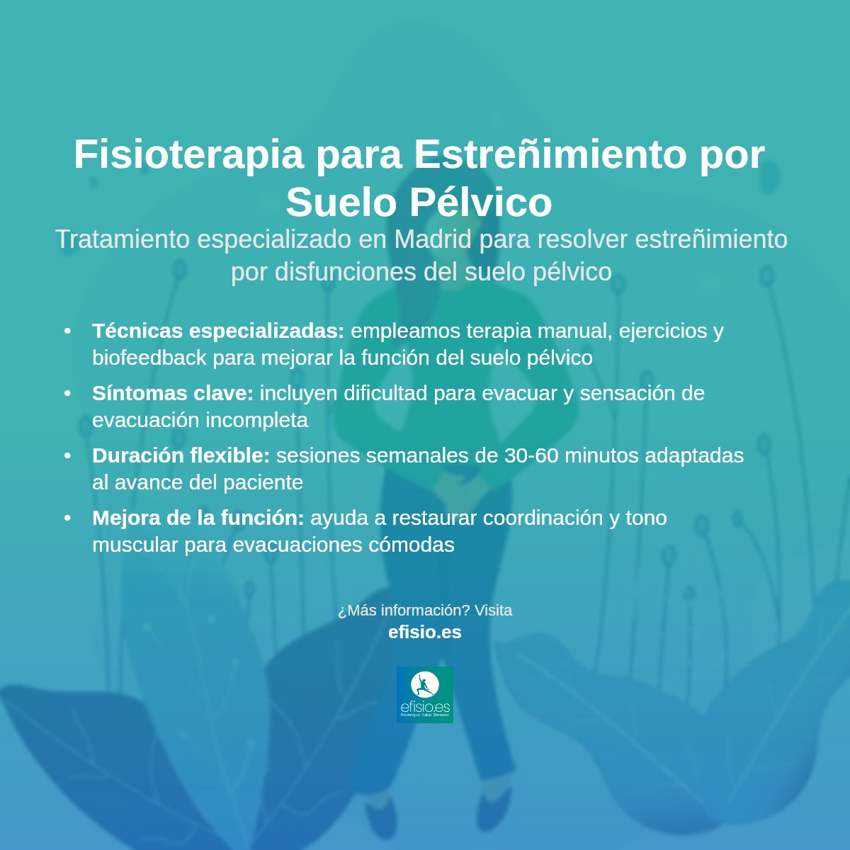 Imagen resumen sobre Estreñimiento vinculado a disfunciones del suelo pélvico